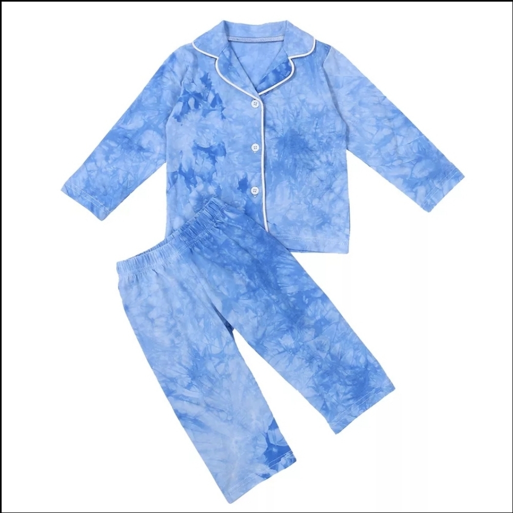 New Boy Blue Tie Dye Pajama Set